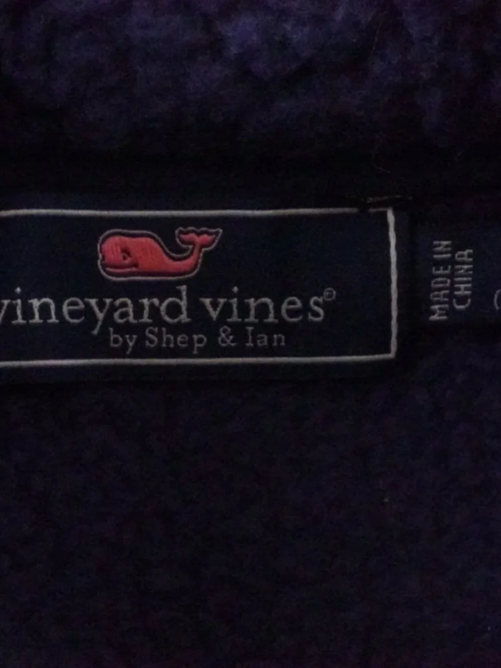 Vineyard Vines Sherpa Fleece Vest Jacket Boys Large Blue Full Zip